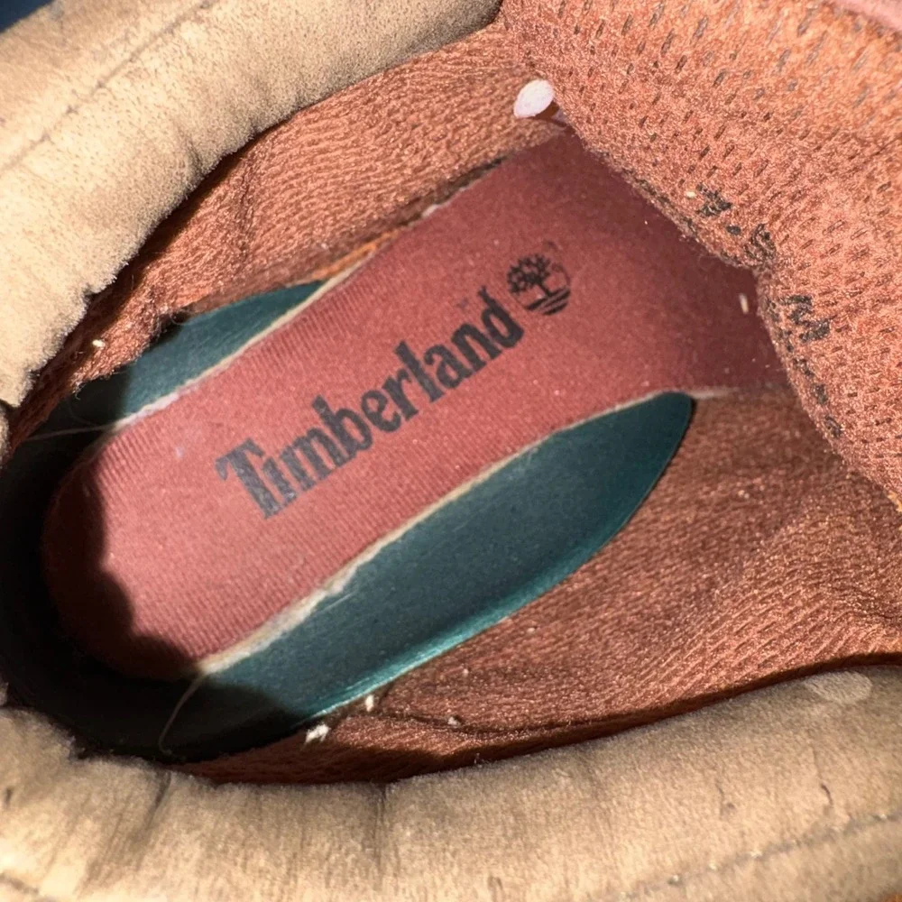Timberland Euro Hiker Mens 7.5 M Wheat Nubuck Leather Boots 69386 Tan Brown